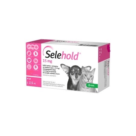 Selehold 15 mg honden en katten ≤ 2,5 kg